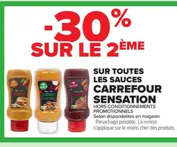 Carrefour CARREFOUR SENSATION Sur toutes les sauces offre