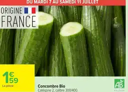 Carrefour Concombre Bio offre