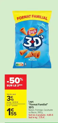 Carrefour 3D'S Lays Format familial offre