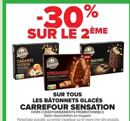 Carrefour CARREFOUR SENSATION Sur tous les bâtonnets glacés offre