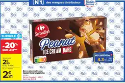 Carrefour CARREFOUR SENSATION Barres glacées Peanut offre