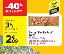 Carrefour TWIX Barres Family Pack offre