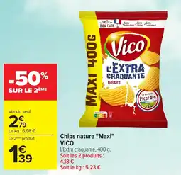 Carrefour VICO Chips nature Maxi offre