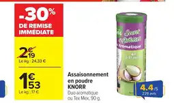 Carrefour KNORR Assaisonnement en poudre offre
