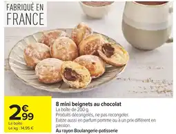 Carrefour 8 mini beignets au chocolat offre