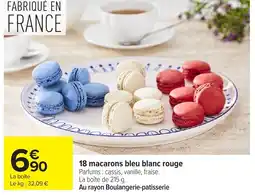 Carrefour 18 macarons bleu blanc rouge offre