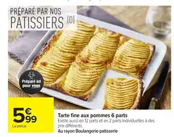 Carrefour Tarte fine aux pommes 6 parts offre