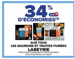 Carrefour LABEYRIE Sur tous les saumons et truites fumées offre
