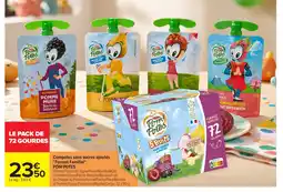 Carrefour POM POTES Compotes sans sucres ajoutés Format Familial offre