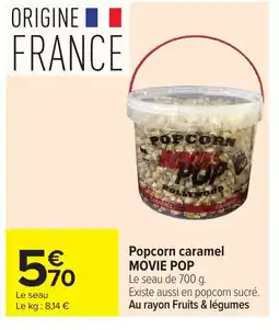 Carrefour MOVIE POP Popcorn caramel offre