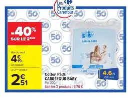Carrefour CARREFOUR BABY Cotton Pads offre