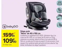 Carrefour Siège-auto Nova offre