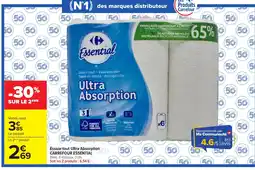 Carrefour CARREFOUR ESSENTIAL Essuie-tout Ultra Absorption offre