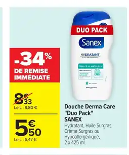 Carrefour SANEX Douche Derma Care Duo Pack offre