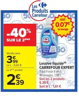 Carrefour CARREFOUR EXPERT Lessive liquide offre