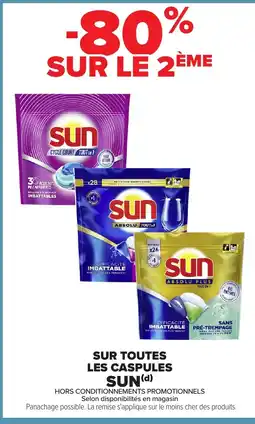 Carrefour SUN Sur toutes les caspules offre