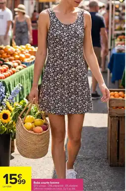 Carrefour Robe courte femme offre