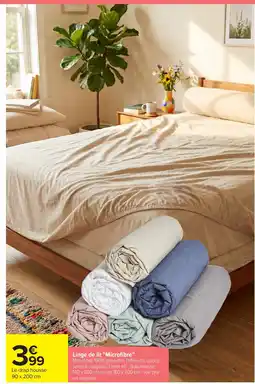Carrefour Linge de lit Microfibre offre