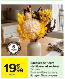 Carrefour Bouquet de fleurs stabilisées et séchées offre