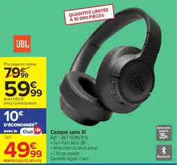 Carrefour JBL Casque sans fil offre