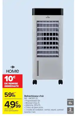 Carrefour HOME Rafraichisseur d'air offre