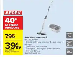 Carrefour MEDEK Balai électrique sans fil offre