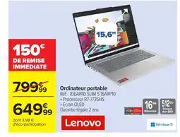 Carrefour LENOVO Ordinateur portable offre