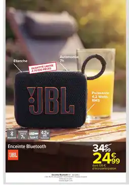 Carrefour JBL Enceinte Bluetooth offre