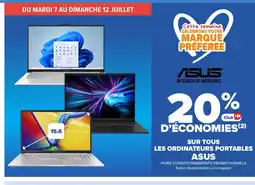 Carrefour ASUS Sur tous les ordinateurs portables offre