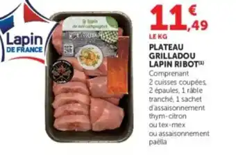 Plateau grilladou lapin ribot
