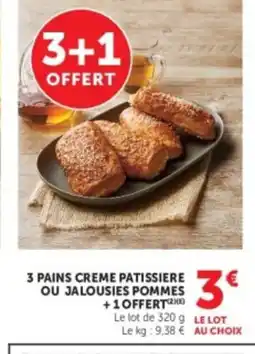 U Express 3 pains creme patissiere ou jalousies pommes offre