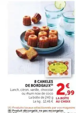 U Express 8 caneles de bordeaux offre