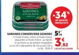 U Express Sardines conserverie gonidec offre