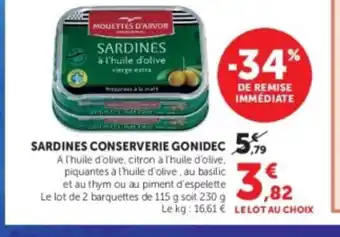 Sardines conserverie gonidec