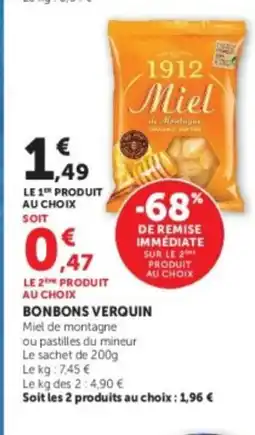 U Express VERQUIN Bonbons offre
