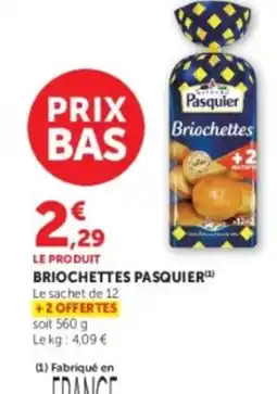 U Express PASQUIER Briochettes offre