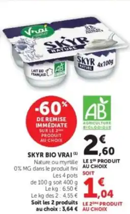 U Express VRAI Skyr bio offre