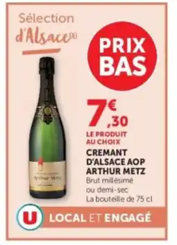 U Express ARTHUR METZ Cremant d'alsace aop offre