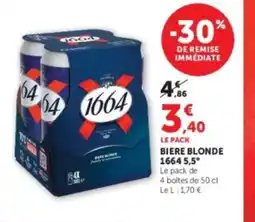 U Express 1664 5,5° Biere blonde offre
