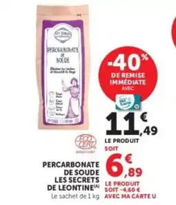U Express LES SECRETS DE LEONTINE Percarbonate de soude offre