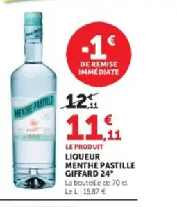 U Express MENTHE PASTILLE GIFFARD 24° Liqueur offre