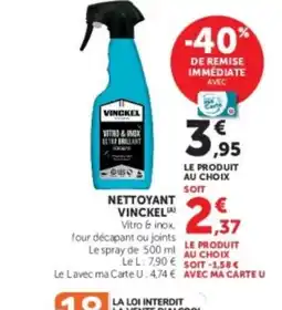 U Express VINCKEL Nettoyant offre