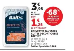 U Express BALTIC Crevettes sauvages cuites decortiquees offre