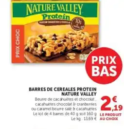 U Express NATURE VALLEY Barres de cereales protein offre