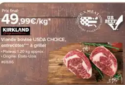Costco KIRKLAND viande bovine usda choice, entrecôtes à griller offre