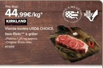 KIRKLAND Viande bovine faux-filets à griller