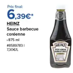 Costco HEINZ Sauce barbecue coréenne offre