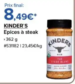 Costco KINDER'S Epices à steak offre