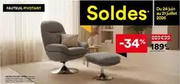 BUT Fauteuil pivotant tandem offre