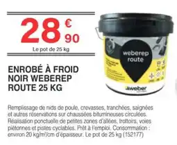 Chretien Matériaux WEBER Enrobé à froid noir weberep route offre